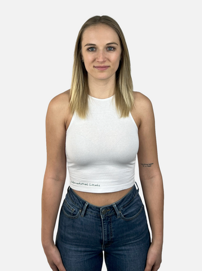 ESSENTIAL CROP TOP WHITE